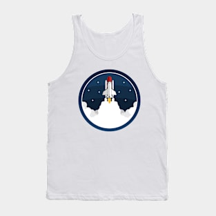 Spaceship Launch (Circular Edition) Tank Top